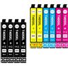 Clywenss 10-Pezzi 405XL Cartucce d'inchiostro Multipack Compatibili con Epson 405 XL per WorkForce Pro WF-3825 WF-3820 WF-4820 WF-4825 WF-4830 WF-7310 WF-7830 WF-7840 WF-3825DWF WF-4820DWF WF-7310DTW