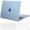 MOSISO Custodia Compatibile con MacBook Air 13 Cover M5 A3449 M4 A3240 M3 A3113 M2 A2681 2026-2022, per MacBook Air 13,6'' display Liquid Retina Case&Copritastiera&Pellicola, Azzurro Cielo