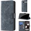 CaseGla Cover per Google Pixel 7A [Blocco RFID] Custodia Portafoglio Premium Pelle PU Wallet Case Flip Libro con Porta Carte Slot Supporto, Viola grigio