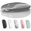 Harfoowo Mouse wireless Bluetooth ricaricabile per iPad Pro, iPad Air, Mac, MacBook Pro, MacBook Air, laptop, Chromebook, Windows, HP, DELL (grigio)