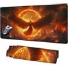 Xhgtehng Tappetino Mouse Fenice Tappetino Scrivania, Mousepad Fiamma Mouse Pad XXL 800x300x3mm, Tappeto Mouse con Base in Gomma Antiscivolo, Tappeto Scrivania con Bordi Cuciti, Accessori Ufficio X1-1895