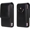 MXFDOKD Uomo Custodia da Cintura in Pelle per Cellulare, Marsupio Cintura per Smartphone Verticale, 6,7 Borsello da Cintura Portacellulare da Cintura Fondina Porta Telefono Carte Portafoglio con Moschettone