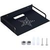 HOMURY Supporto da parete universale per router, proiettore, TV box, set-top box, mini PC, accessori TV, in alluminio, nero