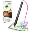 SonarPen - Pennino sensibile alla pressione con pulsante di reiezione del palmo e scorciatoia, senza batteria, compatibile con iPad/iPhone/Android/Switch/Chromebook (Fucsia)