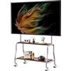 CNTSLNB Carrello porta TV mobile, cavalletto, supporto TV con ruote per schermi piatti LCD, LED, OLED da 32 a 75 pollici, in acciaio inossidabile con ruote, capacità massima 49,9 kg, VESA 600 x 400 mm