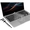 MOSISO Ultra Sottile Copri Tastiera&Tappi Antipolvere Compatibile con MacBook 13,6 M4 M3 M2 2025-2022,for Mac Air 15 M4 M3 M2 2025-2023,for MacBook Pro 14/16 Pollici M4 M3 M2 M1 2021-2025,Clear