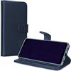 Generico Custodia Compatibile con HUAWEI P20 LITE (2018) ANE-LX1 / ANE-L21 ANE-LX1 / LX2 / LX3 COVER stand flip LIBRO gel PORTAFOGLIO Protezione magnetica case matte eco pelle porta carte vano card (Blu)