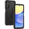 Lanhiem Cover per Samsung Galaxy A15 5G IP68 Impermeabile Antiurto Nero