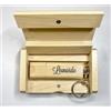 Generico Chiavetta USB in legno Leonardo - Chiavetta USB con portachiavi compleanno, idea, regalo, pen drive, chiavetta,usb,32gb,3.0, onomastico, scuola, ufficio, party, accessori, battesimo, cresima
