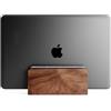 Raico Supporto verticale per computer portatile, regolabile, in legno di noce di alta qualità, supporto per MacBook, supporto per scrivania - legno di noce | slot singolo