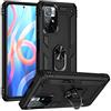 Max Power Digital MPD Cover per Xiaomi Redmi Note 11/Redmi Note 11s con Girevole Anello 360 Gradi Custodia Magnetica Antiurto Rigida Resistente Protettiva Case Bumper Ring (Xiaomi Redmi Note 11/Redmi Note 11s, Nero)