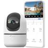 NIVIAN Telecamera di sorveglianza interna 4G scheda dati inclusa 3MP SuperHD 2K - visione notturna, rilevamento IA di esseri umani, auto-tracciamento, audio bidirezionale, movimento 350°, controllo