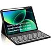 Occtingkind Cover con Tastiera Retroilluminata per Xiaomi Poco Pad X1, Pad 7/8/8 Pro 11.2 (2024/2025), Custodia Tablet Bluetooth 5.0, 7 Colori, Italiano, USB-C, Senza Touchpad, Nero