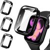 iVoler 3 Pezzi Clear Cover con Pellicola Protettiva per Apple Watch Series 11/10 42mm, Copertura Completa Custodia Anti-Graffio Ultra Sottile Morbida TPU Case, Nero