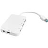 Bolwins D63S - Hub USB 3.0 a USB 3.0 + cavo AUX audio da 3,5 mm per smartphone PC, USB C, hub USB 3.0
