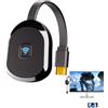 HRpart Adattatore per display wireless 4K, adattatore TV per app YouTube, per i-Phone, i-Pad, Android, tablet, laptop, Windows a HDTV/monitor/proiettore, compatibile Miracast, AirPlay, DLNA