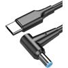WITRNCPY Cavo di ricarica USB-C PD compatibile con PD da 65 W/100 W, ricarica rapida 5 A utilizza il materiale morbido PVC, durevole e durevole] per laptop da 5,5/2,5 2,1 mm (20 V (adattatore a piega)