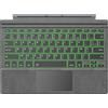 TiMOVO 5.0 Tastiera con Layout AZERTY, Tastiera Bluetooth Senza Fili con Retroilluminazione a LED Compatibile con Microsoft Surface PRO 7 Plus/PRO 7/PRO 6/PRO 4/PRO 3/PRO 2017, Grigio