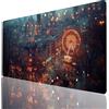 GUUOYUAL Tappetino Mouse XXL 700x300x3mm Città, Tappetino Scrivania Ruota panoramica, Grande Mousepad con Bordi Cuciti Base in Gomma Impermeabile Antiscivolo, Tappeto Scrivania par Accessori Gaming 6846-GYL