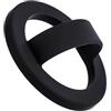 BOXOB Supporto per Telefono con Anello Magnetico in Silicone, Supporto Telefono con Impugnatura ad Anello Portatile Accessori Impugnatura Ad per iPhone (Nero)
