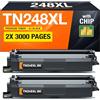 Supply Guy TN248XL TN248 Toner per Brother MFC-L3740CDW MFC-L3760CDW HL-L3220CWE (2x Toner Nero con Chip)