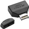 SinLoon Adattatore per scheda madre USB 3.0 da tipo E a USB 3.0 19/20 pin, connettore frontale da USB 3.0 tipo E maschio a 19 pin maschio, convertitore connettore frontale