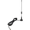 Futheda 868MHz Antenna SMA Maschio 5dBi Omnidirezionale Base Magnetica con cavo di prolunga RG174 da 3 m compatibile con Homematic CCU3 CCU2 WiFi Bluetooth GSM ISM DCS PCS HSDPA UMTS