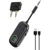 Hemlosk Trasmettitore Ricevitore Bluetooth 5.3, AUX Wireless Adattatore Bluetooth 2 in 1 per TV, Adattatore Trasmettitore con Jack da 3,5 mm, per TV/PC/Stereo/Cuffie/Auto, con Doppia Connessione