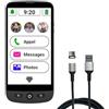swissvoice - Smartphone S510-M + Cavo magnetico per ricarica - Facile da usare - Pulsante SOS - Smartphone Anziani 4G - Sbloccato - Nero