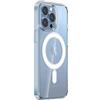 PhoneThrone Custodia Magnetica Compatibile con MagSafe con HaloLock con iPhone 15 PLUS Antiurto, Resistente all'Ingiallimento, Retro Resistente ai Graffi, Trasparente (IPHONE 15 PLUS)