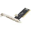 H&D HYALINE & DORA 5 Ports USB 2.0 PCI HUB CARD NEC PCI Controller Card ADAPTER PCI usb expansion card 480Mbps