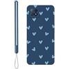 KARTXITAI Cover Compatibile con Oppo A72 5G/A53 5G/A73 5G, L'amore heart love motivo Custodia con morbida in Silicone TPU con Assorbimento degli Urti e Anti-Graffio-Blu
