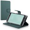 Generico Custodia Compatibile con HUAWEI P20 LITE (2018) ANE-LX1 / ANE-L21 ANE-LX1 / LX2 / LX3 COVER stand flip LIBRO gel PORTAFOGLIO Protezione magnetica case matte eco pelle porta carte vano card (Verde)