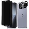 Euukzzea 2+2 Pezzi Privacy Vetro Temperato per Google Pixel 10 Pro Fold, Anti-Spy Pellicola Protettiva con Protezione Obiettivo Fotocamera, Durezza 9H Protettivo Film per Pixel 10 Pro Fold