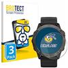 brotect Pellicola Protettiva Vetro per Garmin Fenix 6X Pro Solar Protezione Schermo (3 Pezzi) [Durezza Estrema 9H, Chiaro]