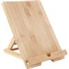 Generic Supporto da scrivania per tablet in legno, supporto regolabile per tablet, design pieghevole, visualizzazione multi-angolo, ideale per leggere, cucinare e videochiamate, compatibile con , e