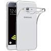 MaiJin Custodia per Samsung Galaxy J3 2015 / Galaxy J3 2016 (5 Pollici) Morbido TPU Cover Cristallo di Rocca Trasparente Anti Scivolo Protezione Posteriore Cover