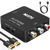 ABLEWE Convertitore da RCA a HDMI, da AV a HDMI, 1080p mini RCA composito CVBS, adattatore video audio supporta PAL/NTSC per lettori DVD TV/PC/PS3/STB/Xbox/VHS/VCR/Blue-Ray
