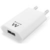 Ewent - Caricabatterie da Muro USB 5W con Tecnologia SmartIC - per iPhone, Huawei, Xiaomi, Samsung Galaxy