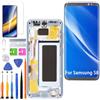 HLYGZX （Blu con cornice）Display per Samsung Galaxy S8 LCD Schermo di ricambio TFT, G950F G950FD G950U Display Schermo Touch Digitizer Kit di riparazione (Senza impronta digitale, Schermo non curvo)