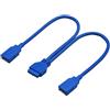 AAOTOKK 20 Pin Dual Port USB 3.0 Femmina a 20 Pin Header Della Scheda Madre per Porte USB Direttamente Alla Scheda Madre Del Computer Compatibile Con USB 2.0/1.0(30cm-20Pin to USB F)