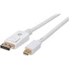 Techly 109788 Cavo Mini DisplayPort Maschio a DisplayPort Maschio 4K 60Hz 3 Metri Bianco Bianco