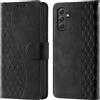 CaseGla Cover per Samsung Galaxy A54 5G custodia portafoglio Nero | Blocco RFID, 3 scomparti carte, 1 tasca banconote, Chiusura magnetica, Supporto, Pelle PU flip cover per Samsung A54 5G