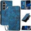Bxithnr Custodia per Samsung Galaxy S24 Plus, Cover Portafoglio Slot per Scheda Magnetica Pelle PU con Supporto Cellulare Antiurto Protezione Flip Custodia a Libro Libretto per Galaxy S24 Plus, Blu