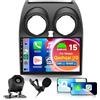 Hodozzy 2GB 64GB Android Autoradio per Nissan Qashqai j10 2006-2016 Wireless Carplay Android Auto, 9 Pollici Touch Screen GPS Navigatore WiFi Bluetooth FM/RDS Retromarcia, 2 Din Radio per Nissan