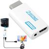 QarulG Adattatore Wii a HDMI, Wii a HDMI Convertitore connettore con 1080p/720p Uscita Video e Audio da 3,5 mm Supporta tutte le modalità di visualizzazione