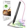 SonarPen - Pennino sensibile alla pressione con pulsante di reiezione del palmo e scorciatoia, senza batteria, compatibile con iPad/iPhone/Android/Switch/Chromebook (Rosa sporca)