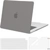 MOSISO Custodia Compatibile con MacBook Air 15 Cover M5 M4 M3 M2 Chip A3448 A3241 A3114 A2941 2026 2025-2023, per Macbook Air 15 pollici M4 M3 M2 Case&Copritastiera&Pellicola, Grigio