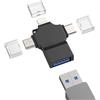 Aksenli Adattatore USB C Lightning Micro USB Maschio a OTG 3.0 Femmina(3 in 1)per iPhone 16 15 14 per Apple Adattatori compatibile per Samsung S25 Camera Lettore Schede Dati per iPad Tastiera Mouse Accessori