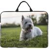 Hnnkloy Westie Lawn West Highland White Terrier Cani, Custodia per laptop da 14 pollici, borsa per notebook, custodia per laptop, valigetta con maniglia